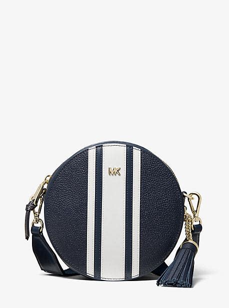 michael kors pebbled leather canteen crossbody|Logo Tape Pebbled Leather Canteen Crossbody Bag .